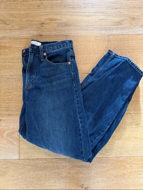 GAP Women's Wide-Leg Barrel Jeans - Dark Blue Denim